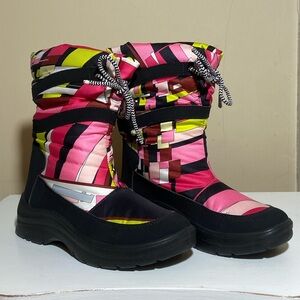 FINAL $ No Offers Emilio Pucci Authentic Classic Pink 60s Mod Design Moon Boots